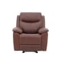 Dallas American Leatherette Manual 1 Seater Recliner With Rocker In Brown Color