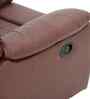 Dallas American Leatherette Manual 1 Seater Recliner With Rocker In Brown Color