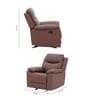 Dallas American Leatherette Manual 1 Seater Recliner With Rocker In Brown Color