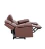 Dallas American Leatherette Manual 3 Seater Recliner With USB & Type-C Charging PortIn Brown Color