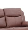 Dallas American Leatherette Manual 3 Seater Recliner With USB & Type-C Charging PortIn Brown Color