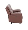 Dallas American Leatherette Manual 3 Seater Recliner With USB & Type-C Charging PortIn Brown Color