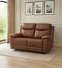 Dallas American Leatherette Manual 2 Seater Recliner In Brown Color