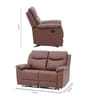 Dallas American Leatherette Manual 2 Seater Recliner In Brown Color