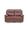 Dallas American Leatherette Manual 2 Seater Recliner In Brown Color