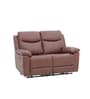 Dallas American Leatherette Manual 2 Seater Recliner In Brown Color