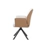 Dallas American Leatheretteette Dining Chair In Tan Brown Colour