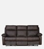Dallas Leatherette  3 Seater Electric Recliner in Brown Colour