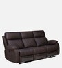 Dallas Leatherette  3 Seater Electric Recliner in Brown Colour