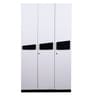 Dallas 3 Door Wardrobe in White & Black Finish