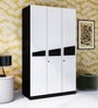Dallas 3 Door Wardrobe in White & Black Finish