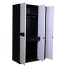 Dallas 3 Door Wardrobe in White & Black Finish