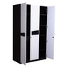 Dallas 3 Door Wardrobe in White & Black Finish