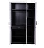 Dallas 3 Door Wardrobe in White & Black Finish