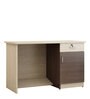 Dallas Workstation In Chocolate & Sandy Sawline Finish With File Cabinate And Drawers