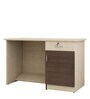 Dallas Workstation In Chocolate & Sandy Sawline Finish With File Cabinate And Drawers