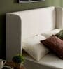 Dalton Upholstered Queen Sized Bed With Hydraulic Storage in Pearl Colour