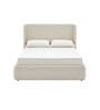 Dalton Upholstered Queen Sized Bed With Hydraulic Storage in Pearl Colour