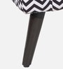 Damaro Velvet Full Back Lounge Chair In Black & White Colour