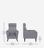 Damaro Velvet Full Back Lounge Chair In Black & White Colour