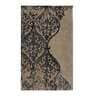 Brown Abstract Polyester 6 ft x 9 ft Hand Tufted Carpet