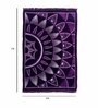 Purple Chenille Floral 5 x 7 Feet Machine Made Carpet