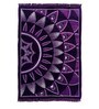 Purple Chenille Floral 5 x 7 Feet Machine Made Carpet
