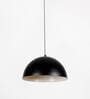 Damen 16 Inch Black Black Dome Pendant Hanging Light