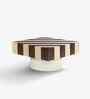 Damier Coffee Table With Natural Bleach In Cream Finish