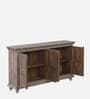 Damino Solid Wood Sideboard In Scratch Resistant White Distress Finish