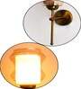 Damru Glass Amber Wall Sconce Brass Lighting