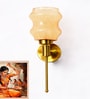 Damru Glass Designer Wall Lamp Amber Glass