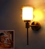 Damru Glass Designer Wall Lamp Amber Glass