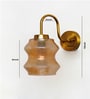 Damru Glass Vintage Brass Wall Sconce Light