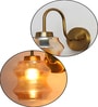 Damru Glass Vintage Brass Wall Sconce Light