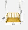 Damru Solid Wood Swing in Natural Colour