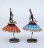 Dancing Doll Set Of 3 Multicolour iron Showpiece