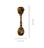 Dancing Ganesh Ritual Spoon  Brass Small Showpiece Gold Finish