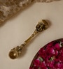 Dancing Ganesh Ritual Spoon  Brass Small Showpiece Gold Finish