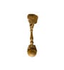 Dancing Ganesh Ritual Spoon  Brass Small Showpiece Gold Finish