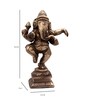 Brown Brass Dancing Ganesha Idol