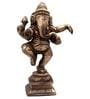 Brown Brass Dancing Ganesha Idol