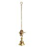 Dancing Ganpati Hand-Etched Gold Brass Decorative Hanging Bell