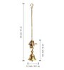 Dancing Ganpati Hand-Etched Gold Brass Decorative Hanging Bell
