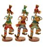 Dancing Men Multicolour Metal (Set of 3) Figurines