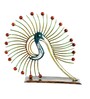Dancing Peacock Multicolour Metal Figurine
