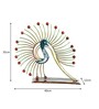 Dancing Peacock Multicolour Metal Figurine