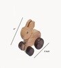 Dancing Rabbit Yellow Natural Wood Collectible