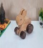 Dancing Rabbit Yellow Natural Wood Collectible