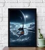 Dancing Shiv Texture Paper Framed Art Print 